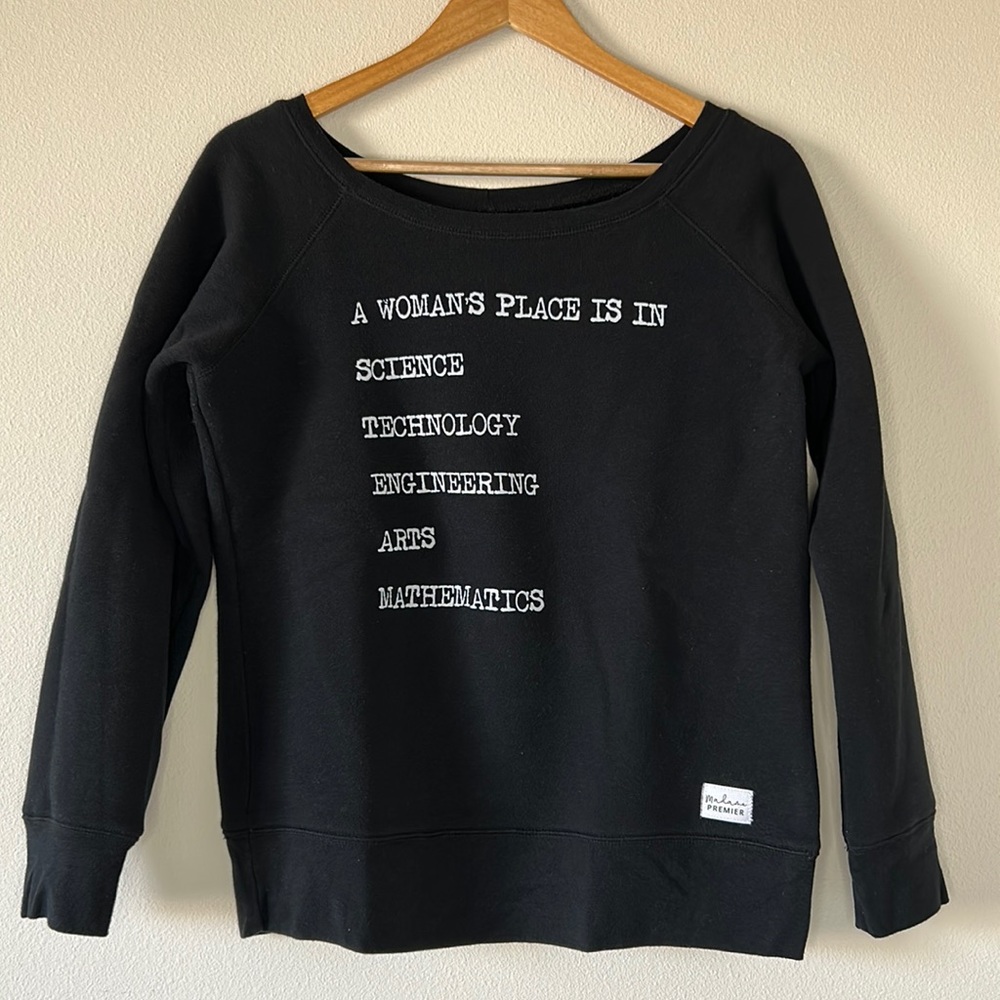 Madame Premier wide neck sweatshirt, medium, black